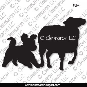 pumi012d - Pumi Herding Decal