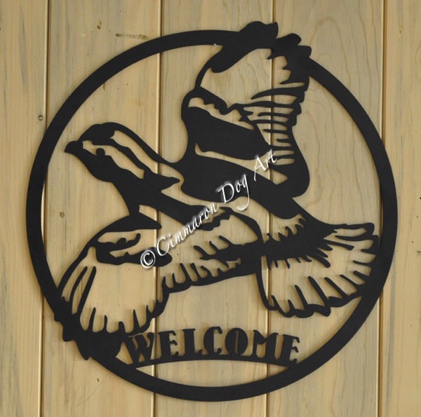 007metalwelcome-quail - Metal Welcome Sign Quail