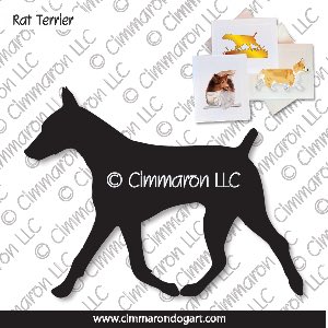 rat002n - Rat Terrier Gaiting Note Cards