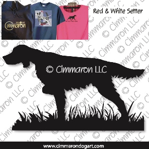 ir-redwhite007t - Irish Red n White Setter Field Custom Shirts