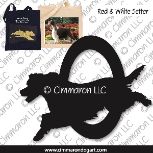 ir-redwhite005tote - Irish Red N White Setter Agility Tote Bag