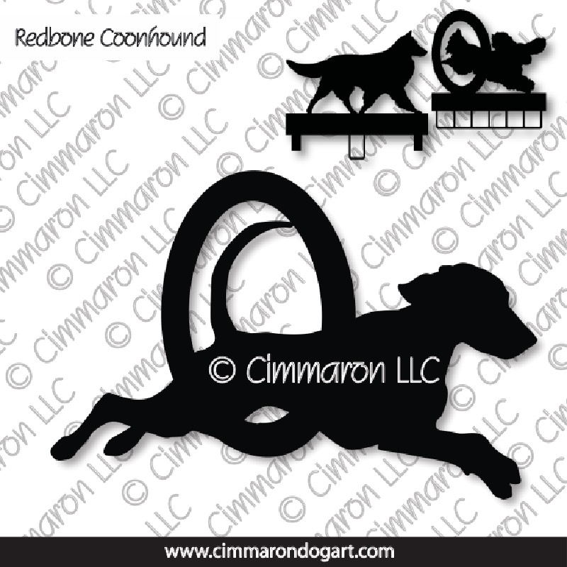 redbone003ls - Redbone Coonhound Agility MACH Bars-Rosette Bars