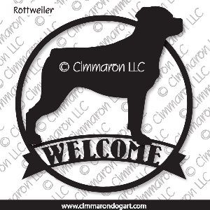 rot105s - Rottweiler Circular Welcome and House 