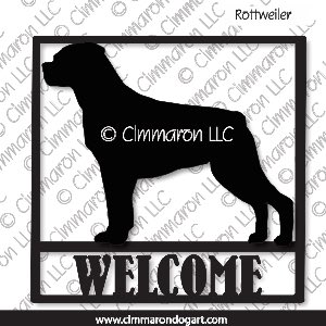 rot107s - Rottweiler Square Welcome and House Sign