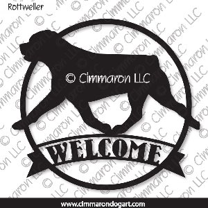 rot109s - Rottweiler Free Gaiting Welcome and House Sign