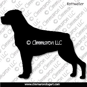 rot002d - Rottweiler Standing Decal