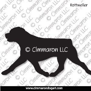 rot005d - Rottweiler Trotting Decal