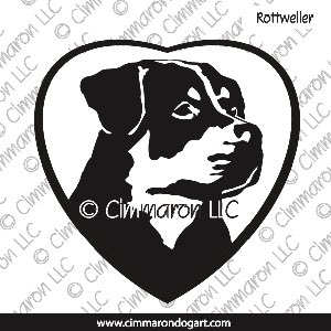 rot006d - Rottweiler Head Decal