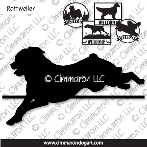 rot008s - Rottweiler Jumping House and Welcome Sign