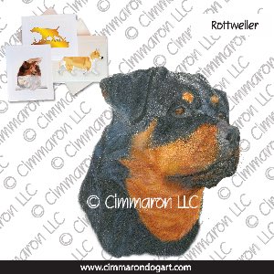 rot013n - Rottweiler Portrait Note Cards