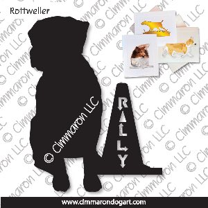 rot008n - Rottweiler Rally Note Cards
