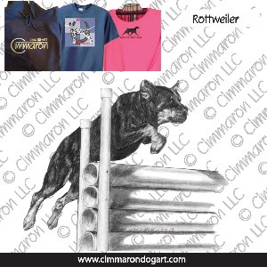 rot011t - Rottweiler Jump Sketch Custom Shirts