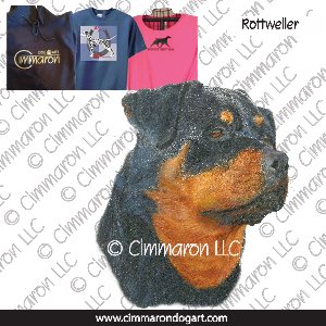 rot013t - Rottweiler Portrait Custom Shirts