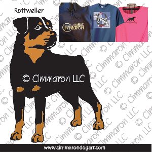 rot003t - Rottweiler Front Standing Custom Shirts