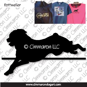 rot008t - Rottweiler Jumping Custom Shirts