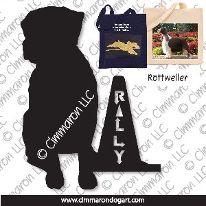 rot010tote - Rottweiler Rally Tote Bag