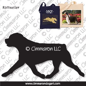 rot005tote - Rottweiler Trotting Tote Bag