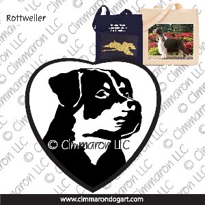 rot006tote - Rottweiler Head Tote Bag