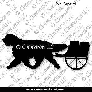 saint011d - Saint Bernard Carting Decal