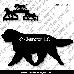 saint004h - Saint Bernard Moving Leash Rack