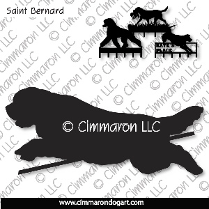 saint006h - Saint Bernard Jumping Leash Rack