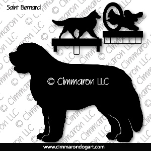 saint002ls - Saint Bernard Silhouette MACH Bars-Rosette Bar