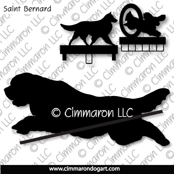 saint005ls - Saint Bernard Jumping MACH Bars-Rosette Bars