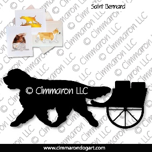 saint011n - Saint Bernard Carting Note Cards