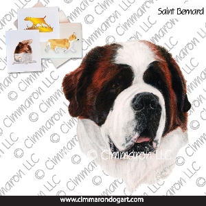 saint013n - Saint Bernard Portrait Note Cards