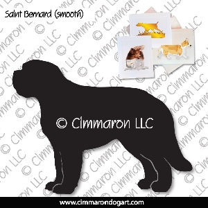 saint008n - Saint Bernard Smooth Note Cards