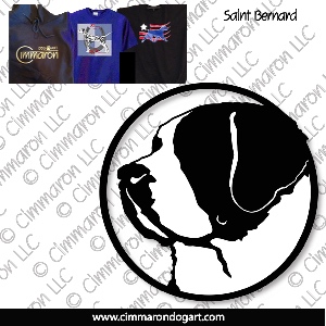 saint010t - Saint Bernard Head Silhouette Custom Shirts