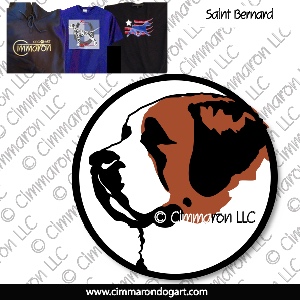 saint011t - Saint Bernard Head 3 color Custom Shirts