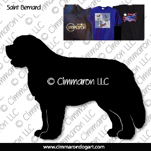 saint002t - Saint Bernard Silhouette Custom Shirts