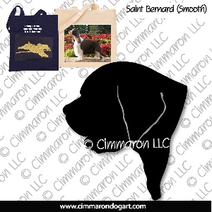 saint010tote - Saint Bernard Smooth Head Tote Bag