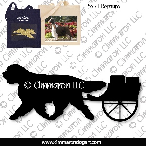 saint011tote - Saint Bernard Carting Tote Bag