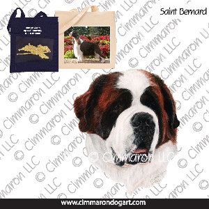 saint013tote - Saint Bernard Portrait Tote Bag