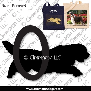 saint005tote - Saint Bernard Agility Tote Bag