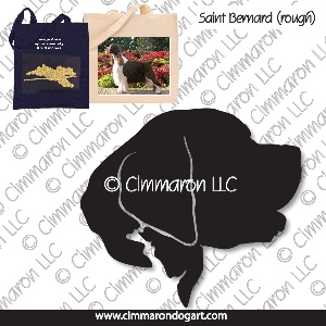 saint007tote - Saint Bernard Head Tote Bag