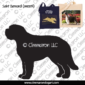 saint008tote - Saint Bernard Smooth Tote Bag