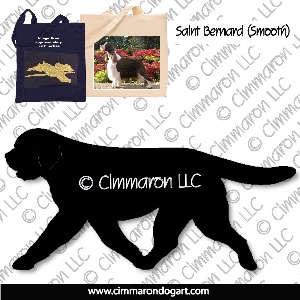 saint009tote - Saint Bernard Smooth Gaiting Tote Bag