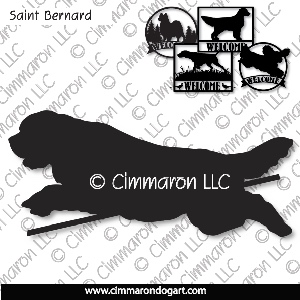 saint006s - Saint Bernard Jumping House and Welcome Sign