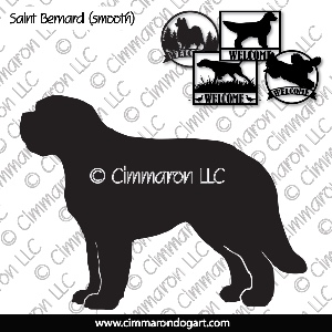 saint008s - Saint Bernard Smooth House and Welcome Sign