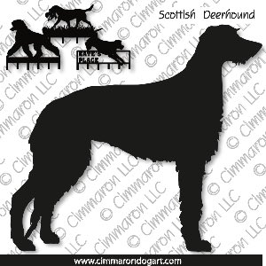 sdeer002h - Scottish Deerhound Standing Leash Rack