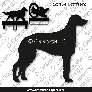 sdeer002ls - Scottish Deerhound Standing MACH Bars-Rosette Bars