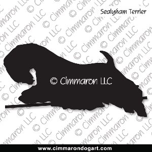 seal004d - Sealyham Terrier Jumping Decal