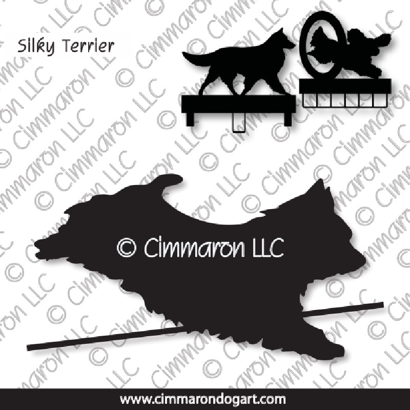 silky004ls - Silky Terrier Jumping MACH Bars-Rosette Bars