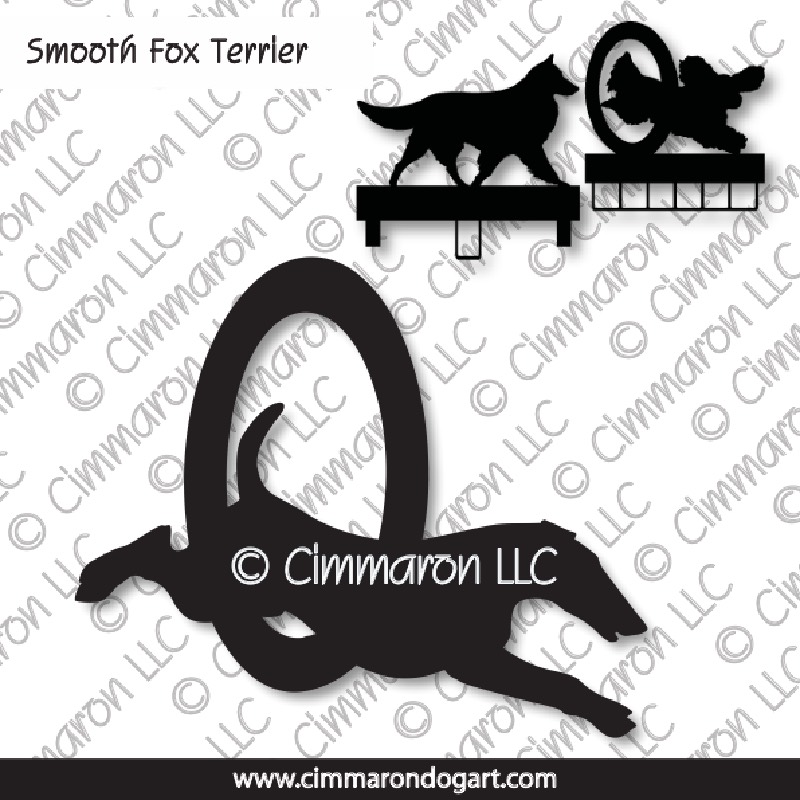 smfox-ter003ls - Smooth Fox Terrier Agility MACH Bars-Rosette Bars
