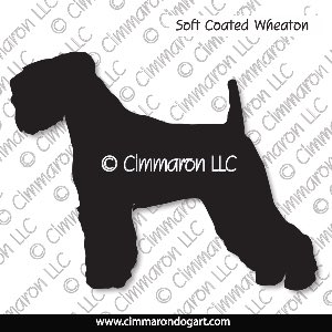 sc-wheaten002d - Soft Coated Wheaten Terrier Standing Decal