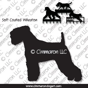 sc-wheaten002h - Soft Coated Wheaten Terrier Standing Leash Rack