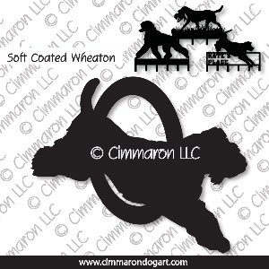 sc-wheaten004h - Soft Coated Wheaten Terrier Agility Leash Rack